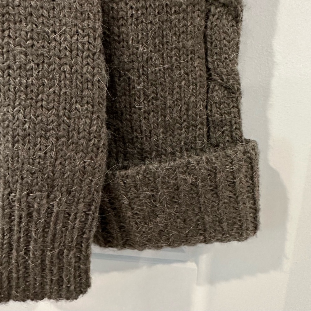Zara Green Wool Alpaca Sweater Women’s Large Shawl Collar - Picture 10 of 14